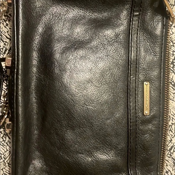 Rebecca Minkoff Mini Mac Clutch in Black with Gold hardware and duster bag - Picture 7 of 7